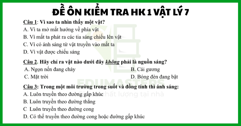 đề kiểm tra hk1 vật lý 7