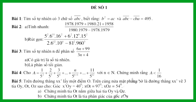 đề số 1